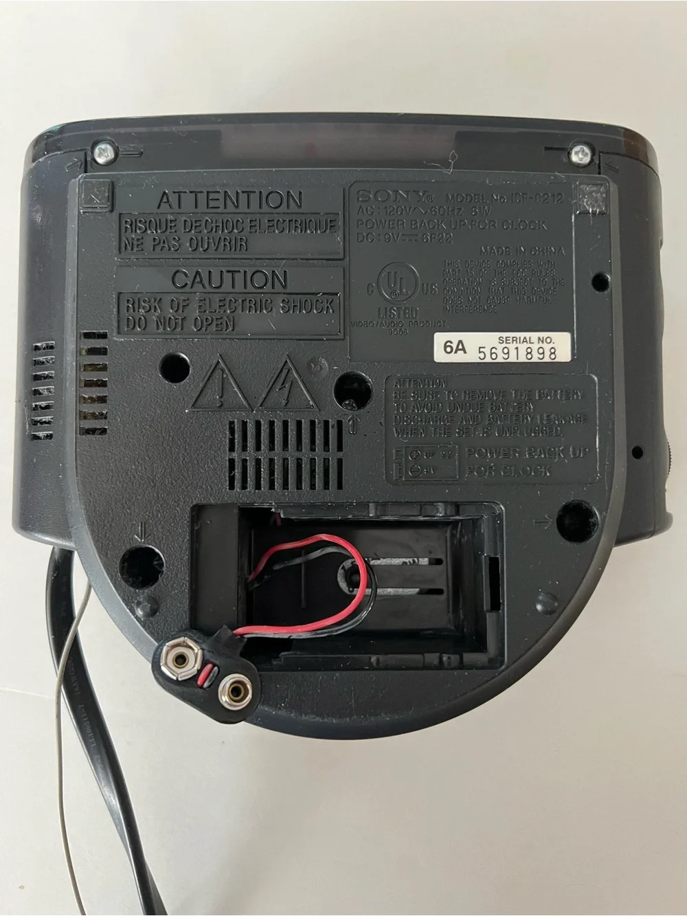 Sony icf c1212